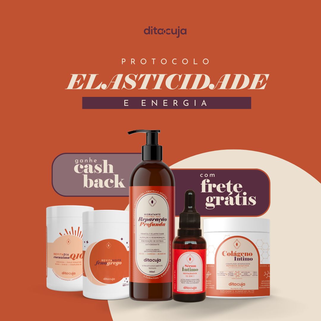 Protocolo Elasticidade e Energia (Hidratante + sérum + colágeno + Revita)