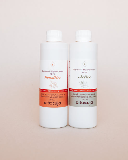 1 REFIL ACTIVE + 1 REFIL SENSITIVE Espuma Íntima