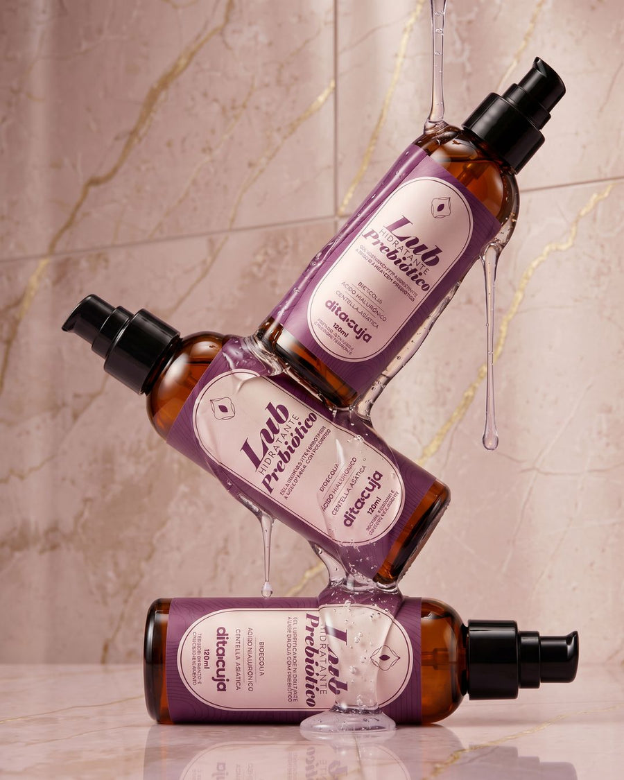 Lub: Aplique para conforto prolongado, deslizamento suave e sensações intensificadas.