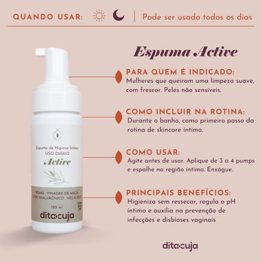 Espuma natural de Higiene Íntima ACTIVE
