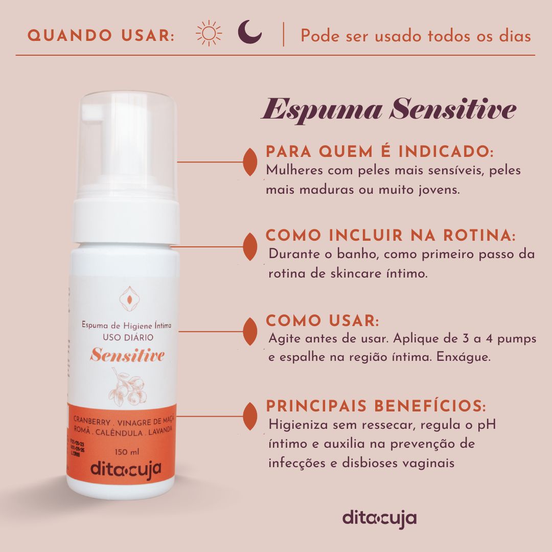 Espuma Natural de Higiene Íntima - SENSITIVE