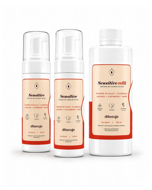 Kit 2 Espumas Sensitive + Refil