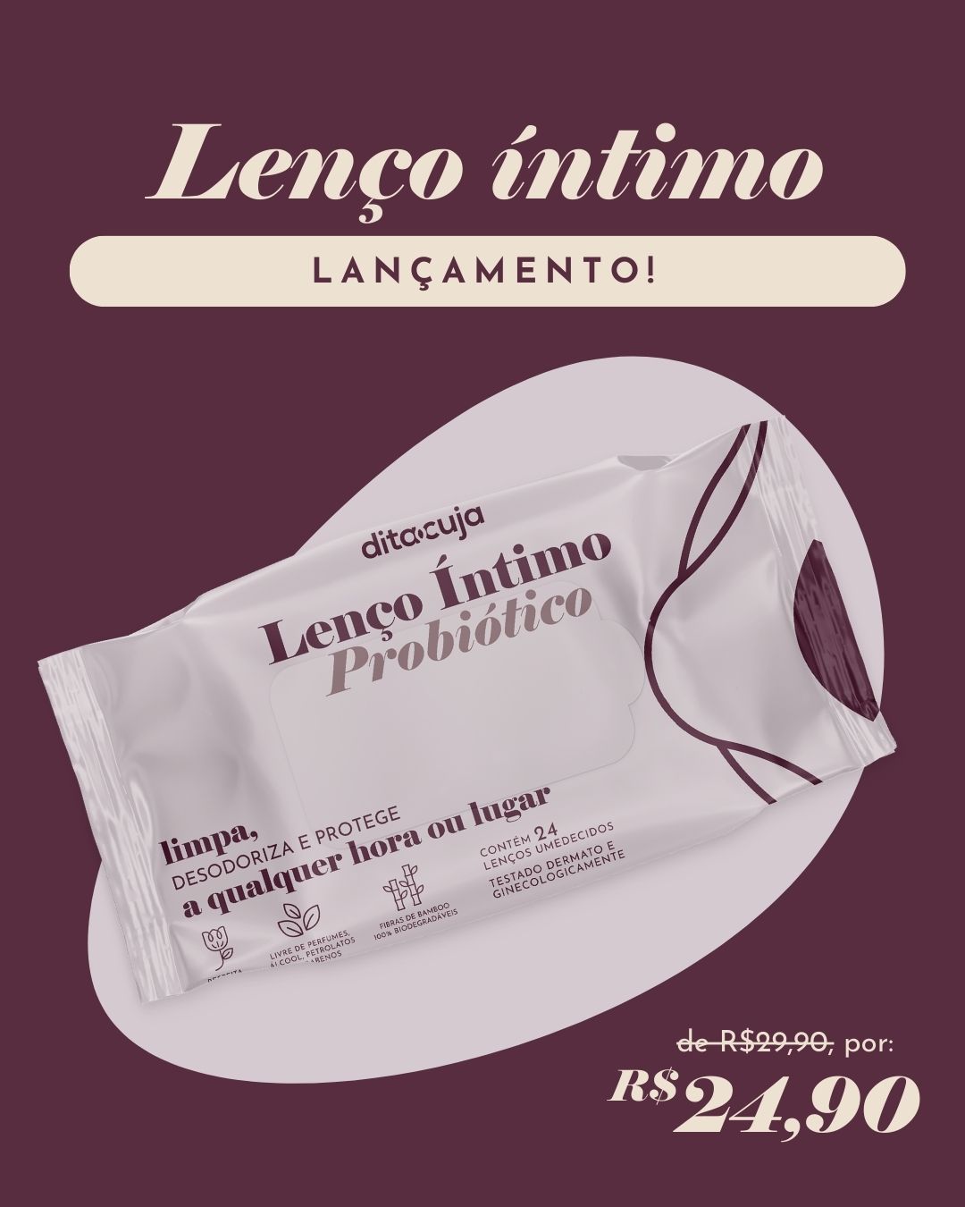 Lenço Íntimo Probiótico