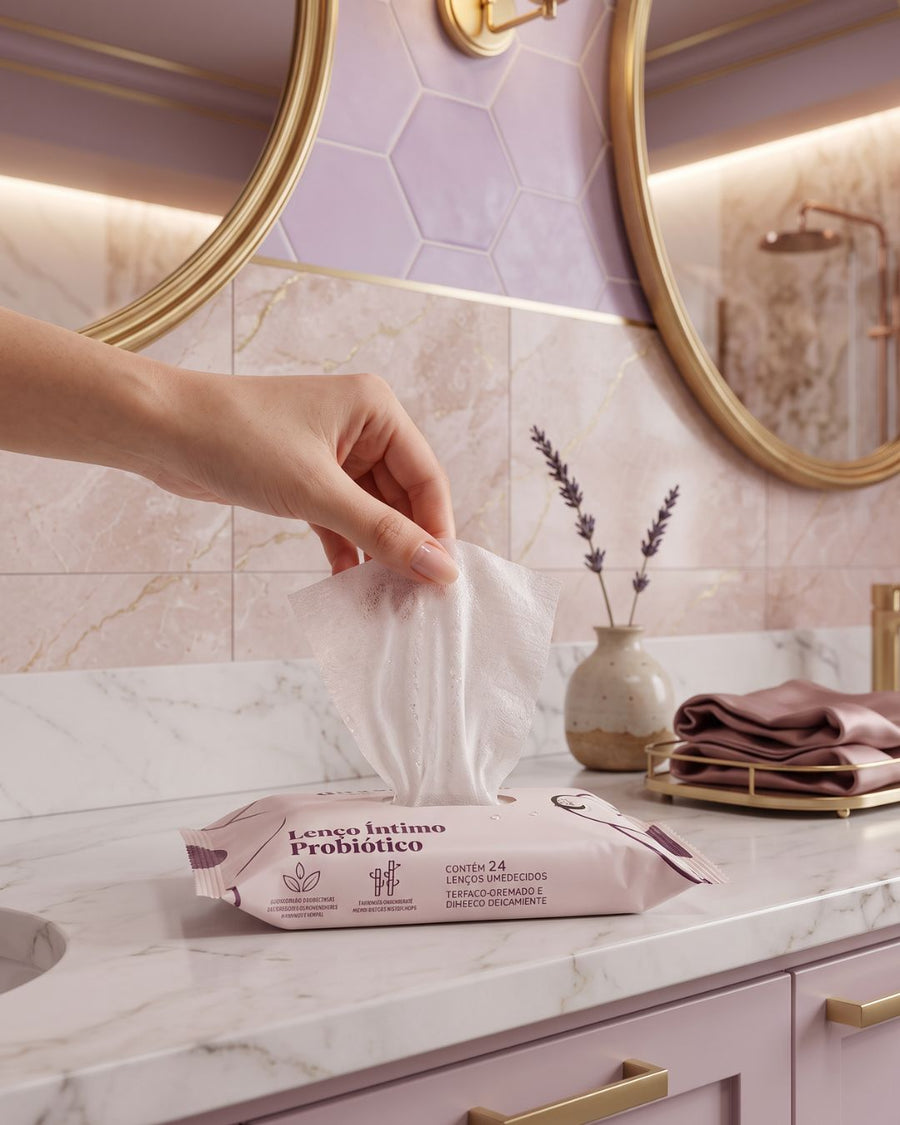 Use para limpeza delicada e equilíbrio da microbiota fora de casa.