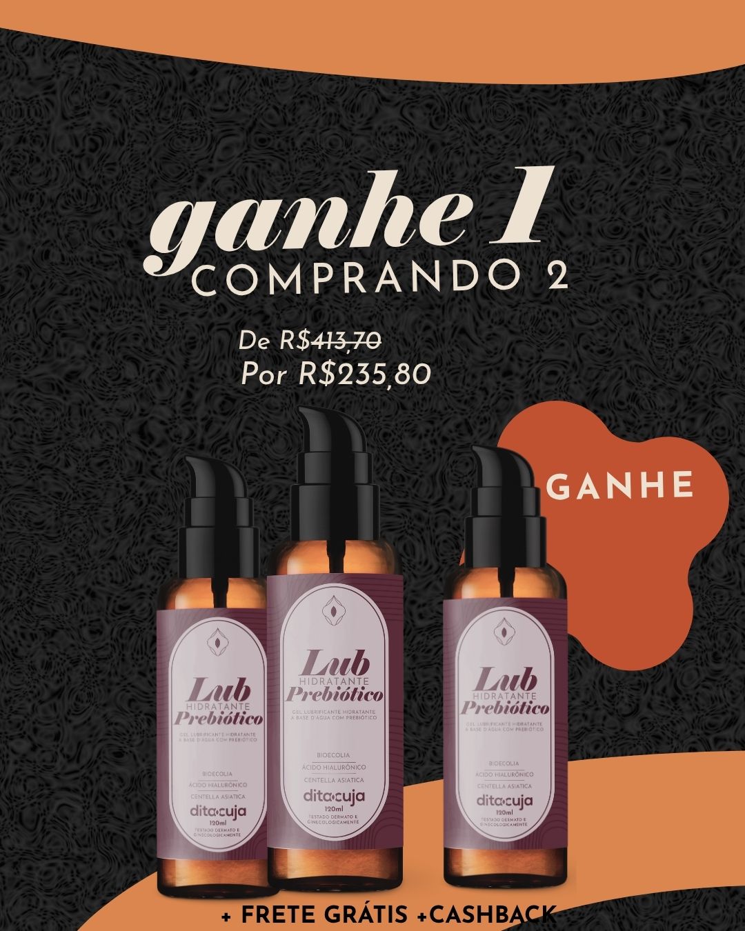 2x Lubrificante Prebiótico Dita Cuja