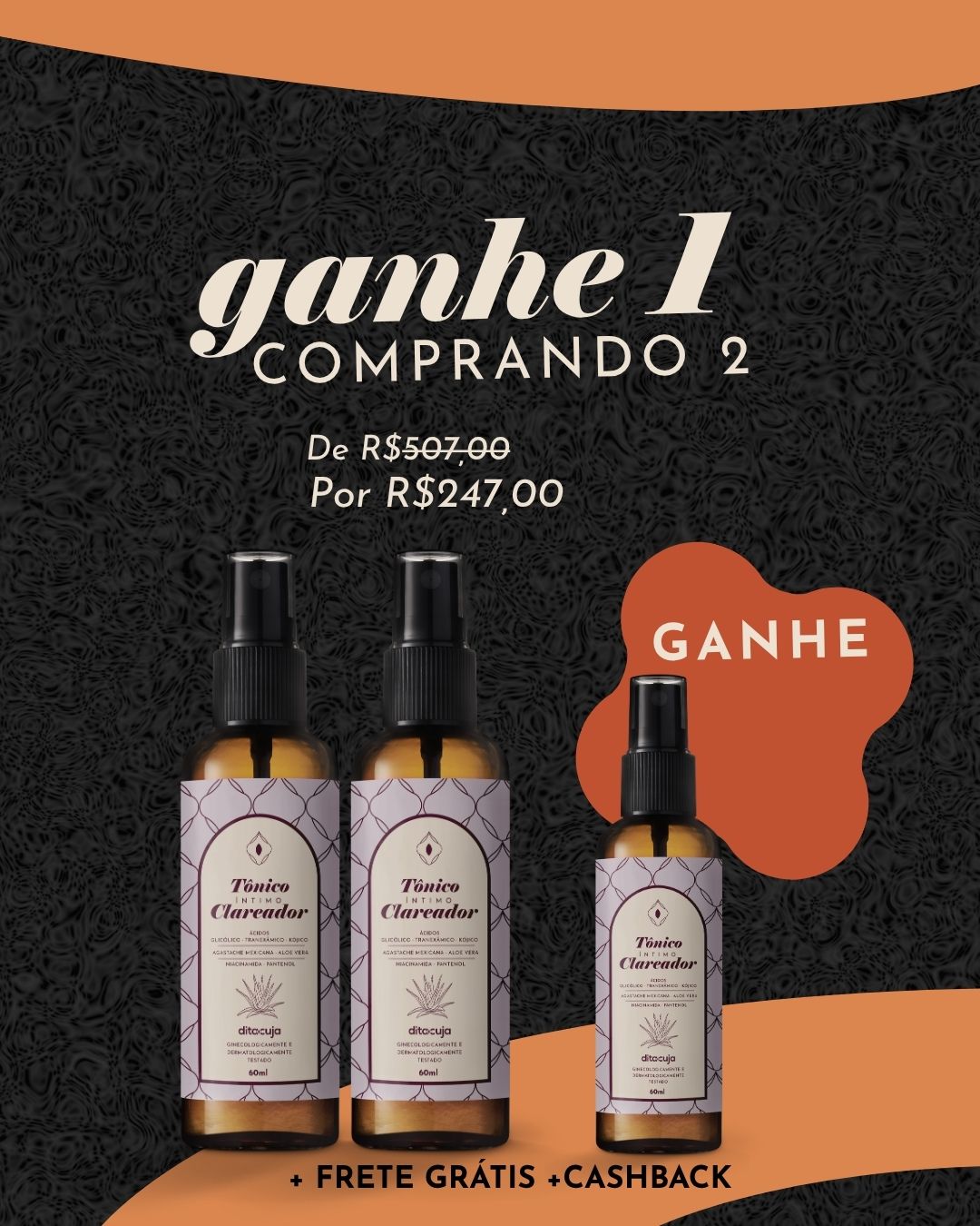 2x Tônico Clareador Dita Cuja