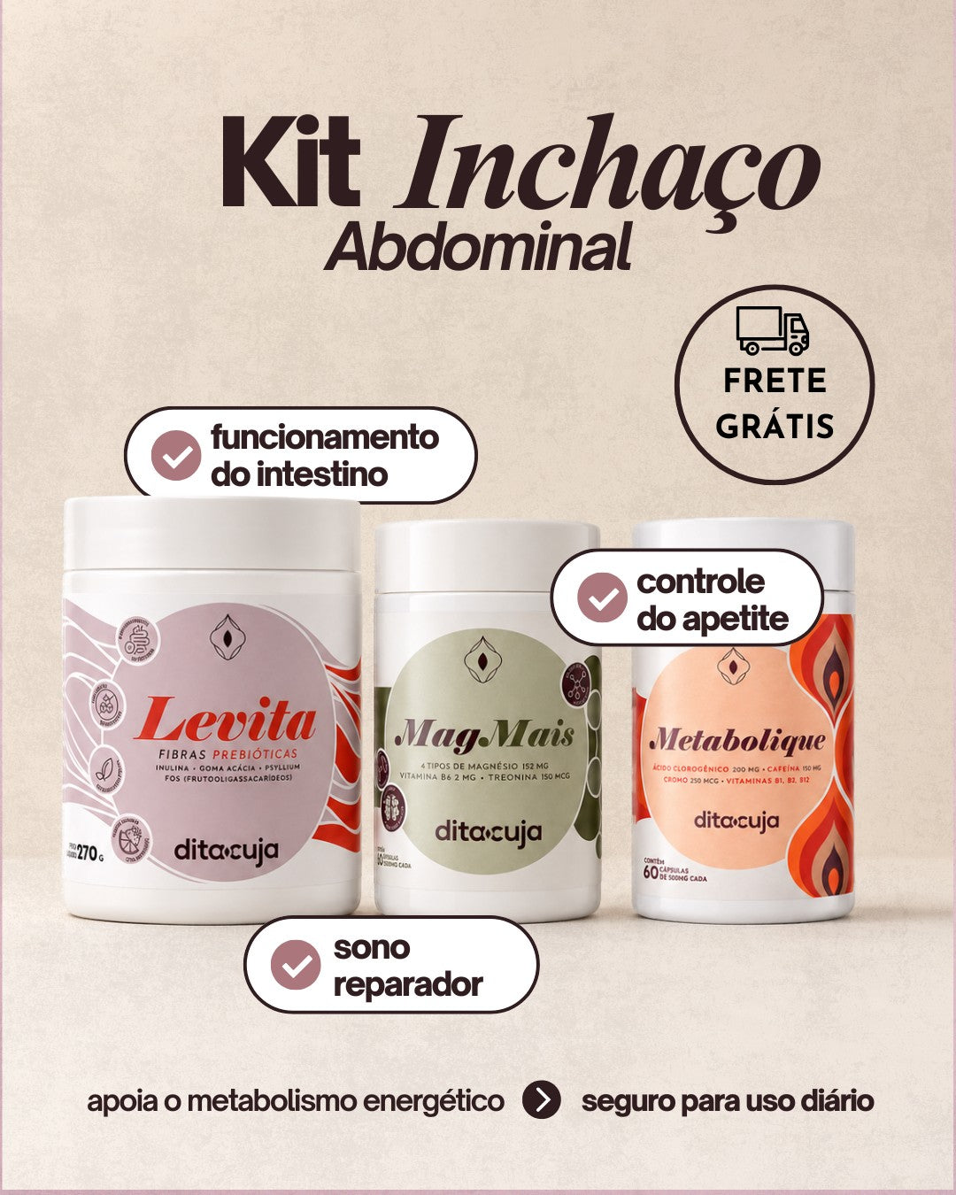 Kit Inchaço Abdominal