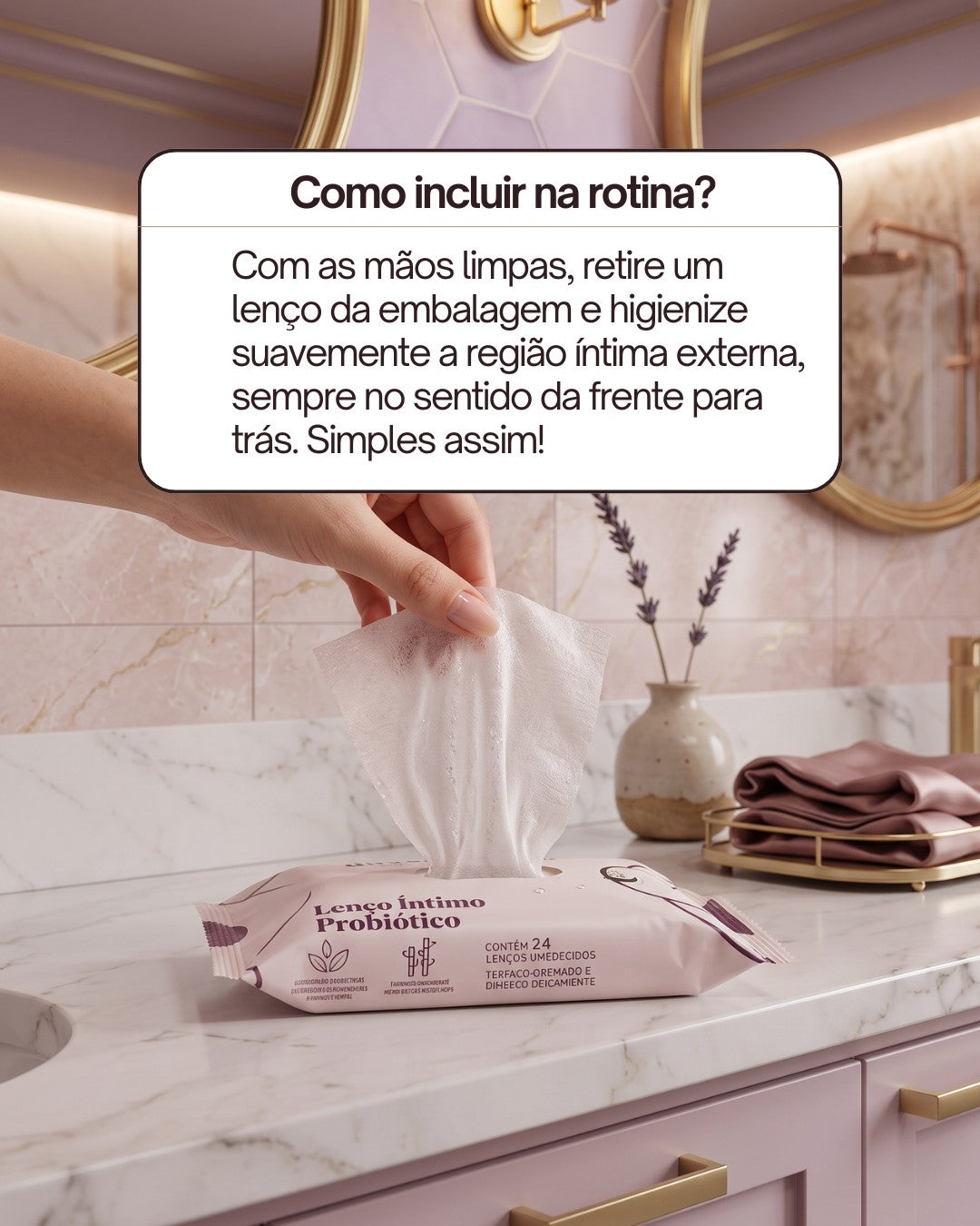 Lenço Íntimo Probiótico (Compre 3 leve 4)