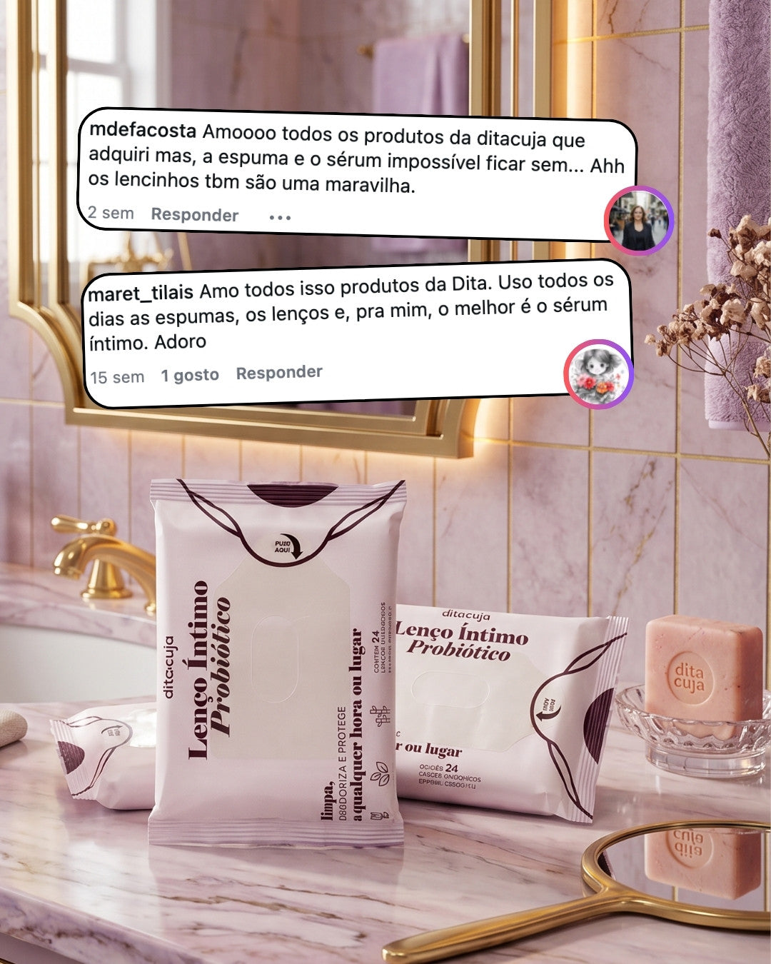 Lenço Íntimo Probiótico (Compre 3 leve 4)