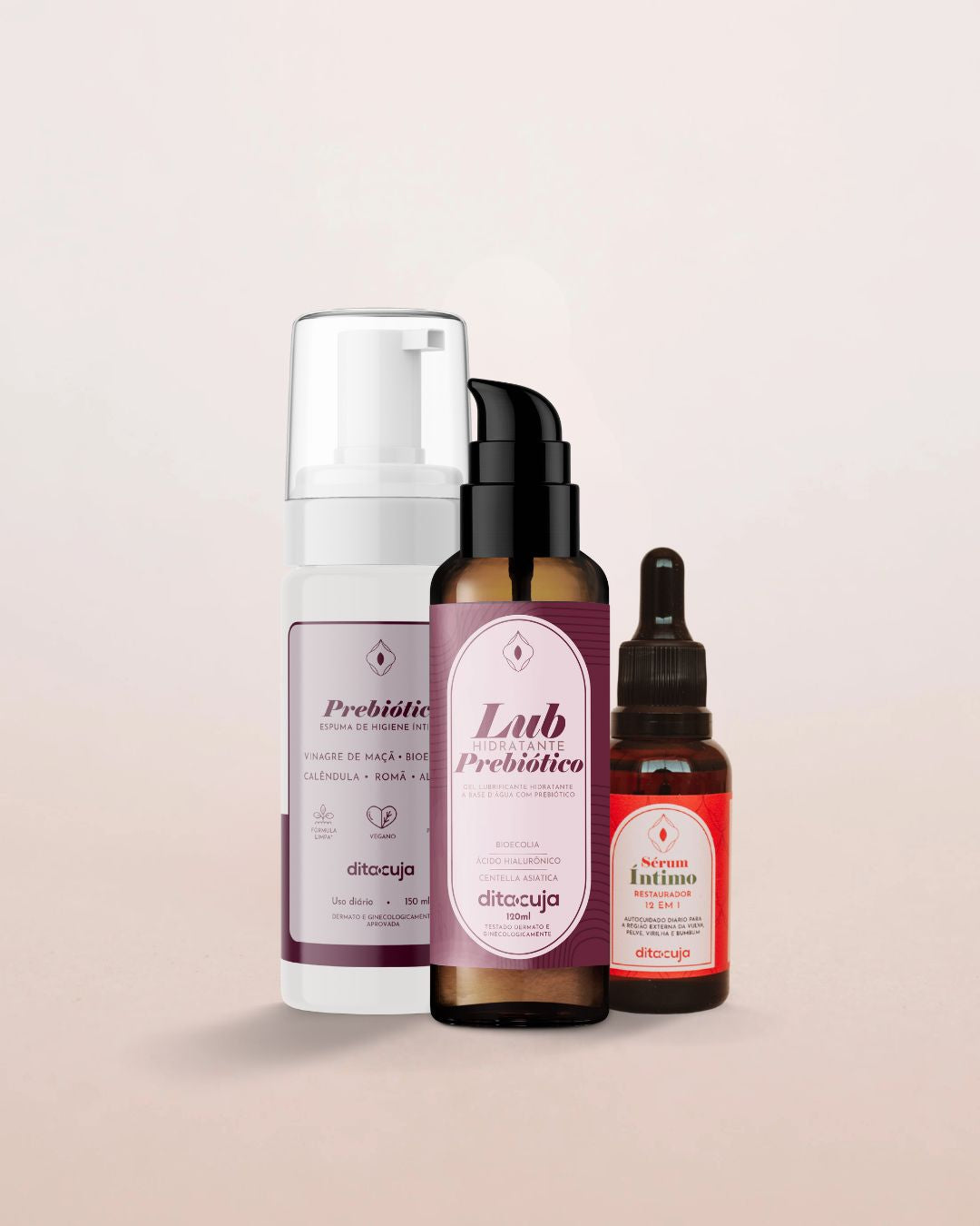 Combo do Conforto Íntimo (Lub + Sérum + Espuma)