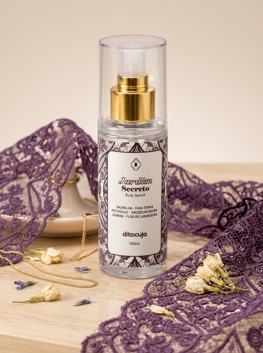 Body Splash: Fragrância feminina que desperta sensualidade, com notas florais frutadas.