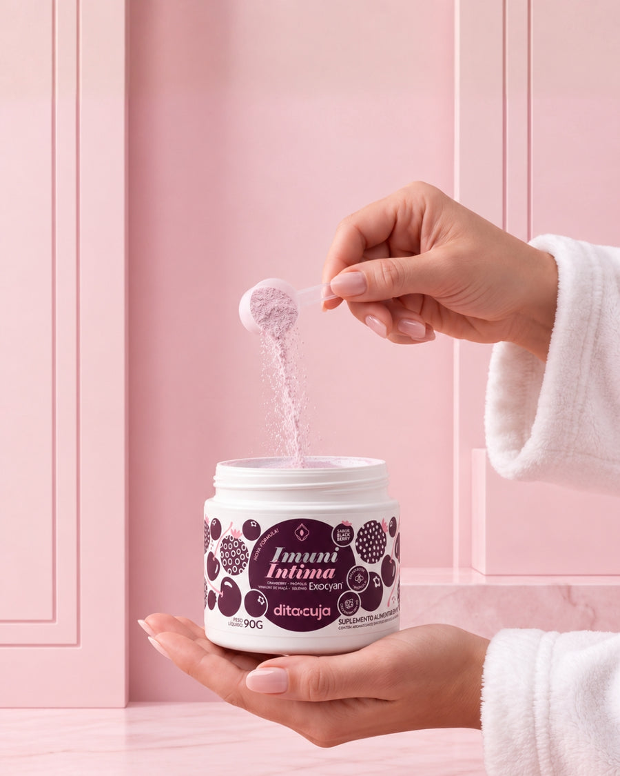 Imuni: Dilua 1 dosador (3 g) em 100 mL de água e tome diariamente após o café da manhã, para cuidar da imunidade íntima de dentro para fora.
