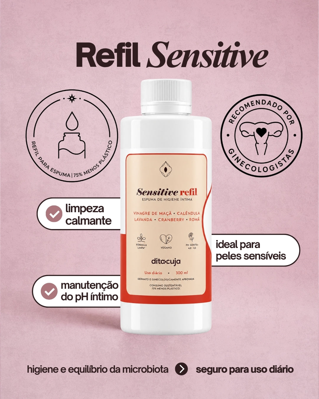 Refil Espuma Sensitive 300 ml